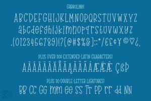 Alternative view of Garruline (single Line) Font