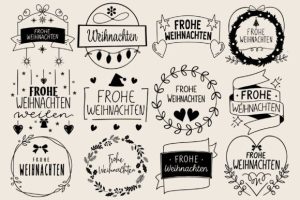 German Frohe Weihnachten Plotter File