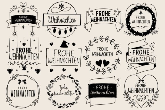 German Frohe Weihnachten Plotter File