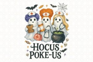 Ghost Nurses PNG, Halloween Nurse