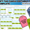 Gift Tag Canva Editable Template Bundle