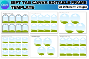 Alternative view of Gift Tag Canva Editable Template Bundle
