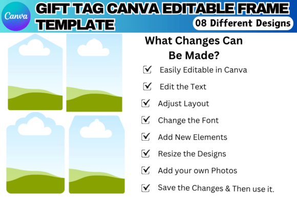Gift Tag Canva Editable Template Bundle - Image 6