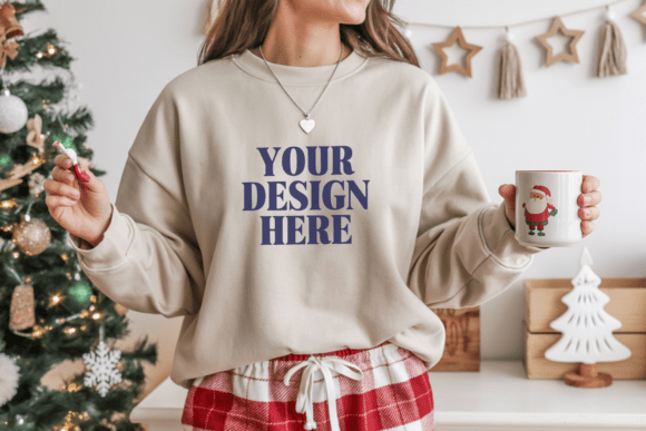 Gildan 18000 Christmas Sweatshirt Mockup
