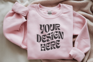 Gildan 18000 Folded Sweatshirt Mockup