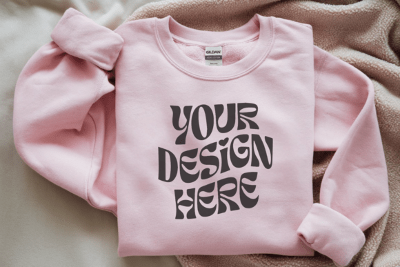 Gildan 18000 Folded Sweatshirt Mockup