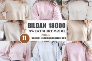 Gildan 18000 Sweatshirt Mockup Bundle