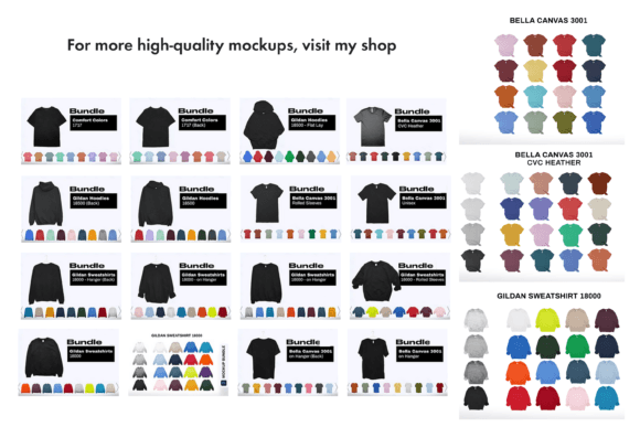 Gildan 18000 Sweatshirt Size Color Chart - Image 3