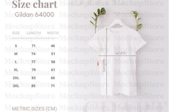 Gildan 64000 Size Chart