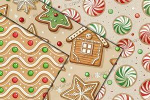 Alternative view of Gingerbread Christmas Digital Paper