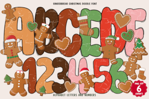 Gingerbread Christmas Doodle Font