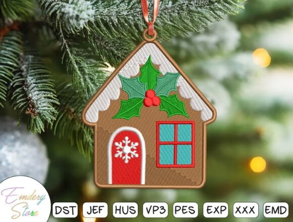 Gingerbread House Embroidery Design - Image 3