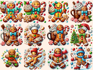 Alternative view of Gingerbread Man Clipart P2