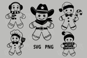 Alternative view of Gingerbread Man Svg, Gingerbread Svg