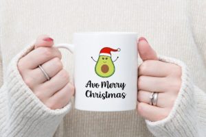 Alternative view of Girl Holding Mug Mockup Winter