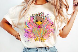 Girl Turkey Coquette Thanksgiving Png
