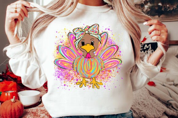 Alternative view of Girl Turkey Coquette Thanksgiving Png