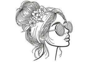 Girl with Floral Bun