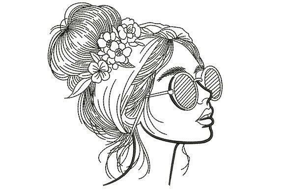 Girl with Floral Bun