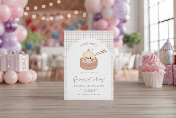Girl's Birthday Invite Mockup - Image 4