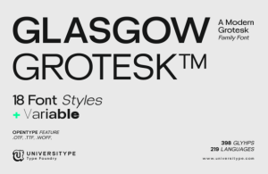 Glasgow Grotesk Font