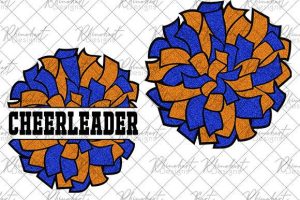 Alternative view of Glitter Cheer Mom, Megaphone, Poms