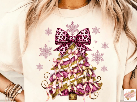 Glitter Coquette Christmas Tree Png - Image 3