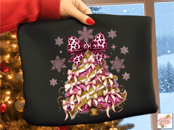 Glitter Coquette Christmas Tree Png - Image 4