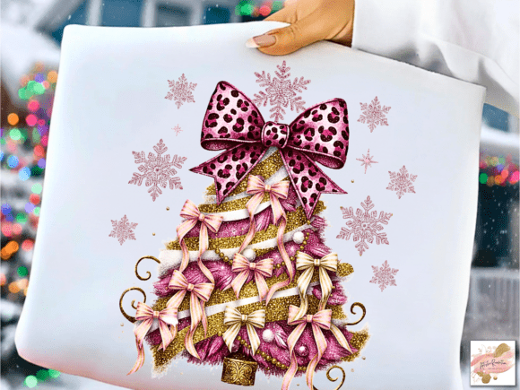 Glitter Coquette Christmas Tree Png