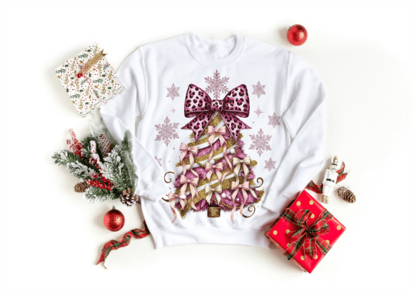 Glitter Coquette Christmas Tree Png - Image 5