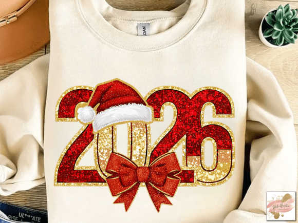 Glitter Happy New Year 2026 Png - Image 5