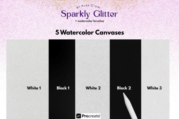 Glitter Watercolor Procreate Brushes 80 - Image 6