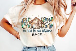 Glory to God Jesus Christmas PNG