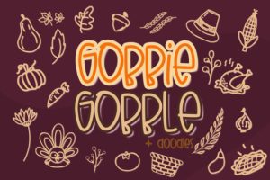 Alternative view of Gobbie Gobble Font