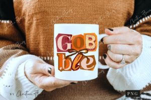 Alternative view of Gobble Coquette PNG, Thanksgiving PNG