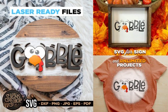 Gobble | Thanksgiving SVG Door Sign