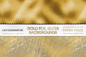 Alternative view of Gold Foil Glitter Digital Paper