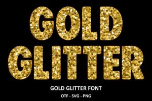 Alternative view of Gold Glitter Font