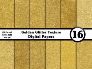 Gold Glitter Texture Digital Papers