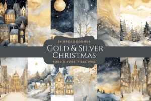 Gold & Silver Christmas Backgrounds