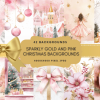 Gold and Pink Christmas Backgrounds