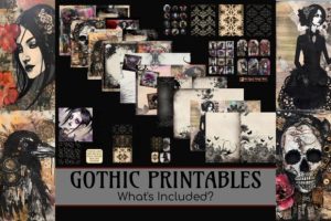 Alternative view of Goth Digital Junk Journal Kit
