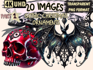 Gothic Christmas Ornaments P1