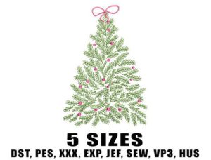 Elegant Green Tree with Pink Baubles