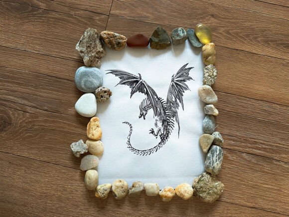 Gothic Dragon Machine Embroidery Design - Image 2