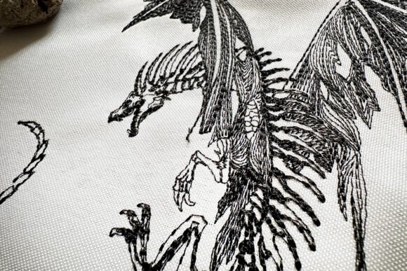 Gothic Dragon Machine Embroidery Design - Image 4