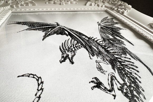 Gothic Dragon Machine Embroidery Design - Image 7