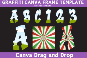 Alternative view of Graffiti Canva Frame Template