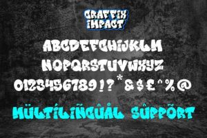 Alternative view of Graffix Impact Font