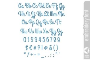 Alternative view of Grand Hotel Embroidery Font - Large